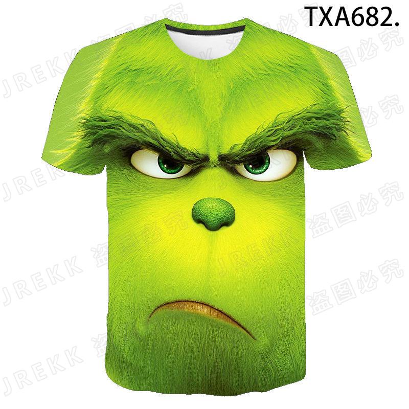 el grinch robo navidad nino nino camiseta ninos impresion 3d popular casual cuello redondo manga corta linda mujer ropa de bebe de dibujos animados top Shopee Colombia