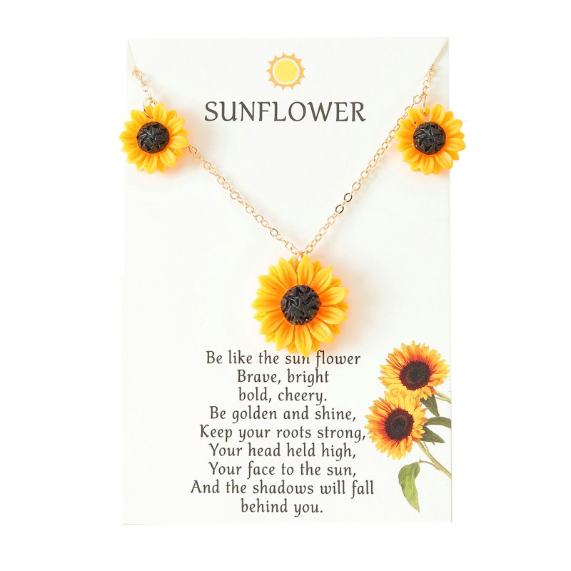 Mosury Girasol Colgante Collar Margarita Sol Flor De Novia Dama De Honor  Collares | Shopee Colombia