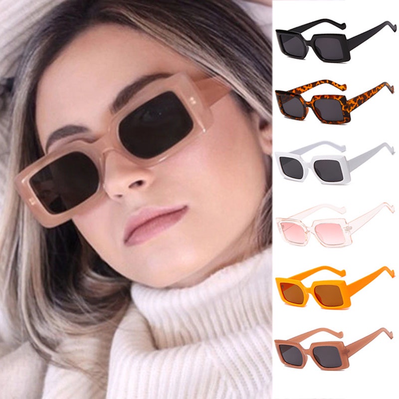 2021 Nueva Moda Estetica Sombras Gafas De Sol Para Las Mujeres Playa Cuadrada Casual Viaje Shopee Colombia