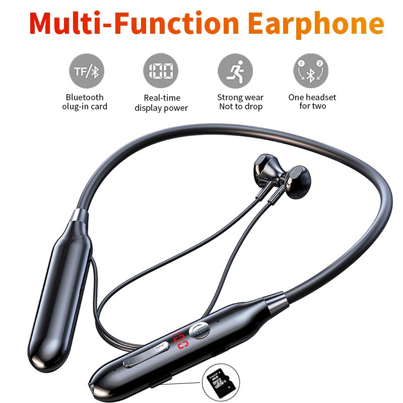 Auriculares Bluetooth, auriculares inalámbricos impermeables, banda para el  cuello con cancelación de ruido con micrófono, auriculares deportivos