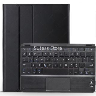 Para Lenovo Tab M10 3rd Gen TB-328XU Funda de cuero para tableta con  teclado Bluetooth (