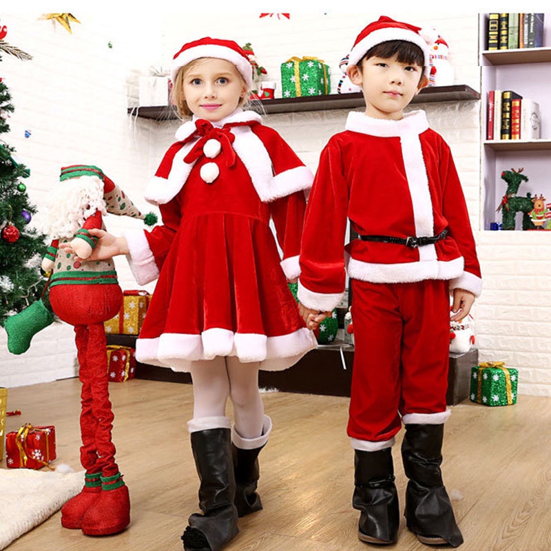 Vestuario santa claus niño hot sale