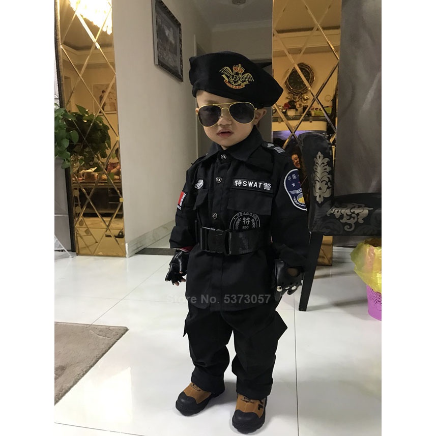 Disfraz de policía de la fuerza especial para Halloween, traje del