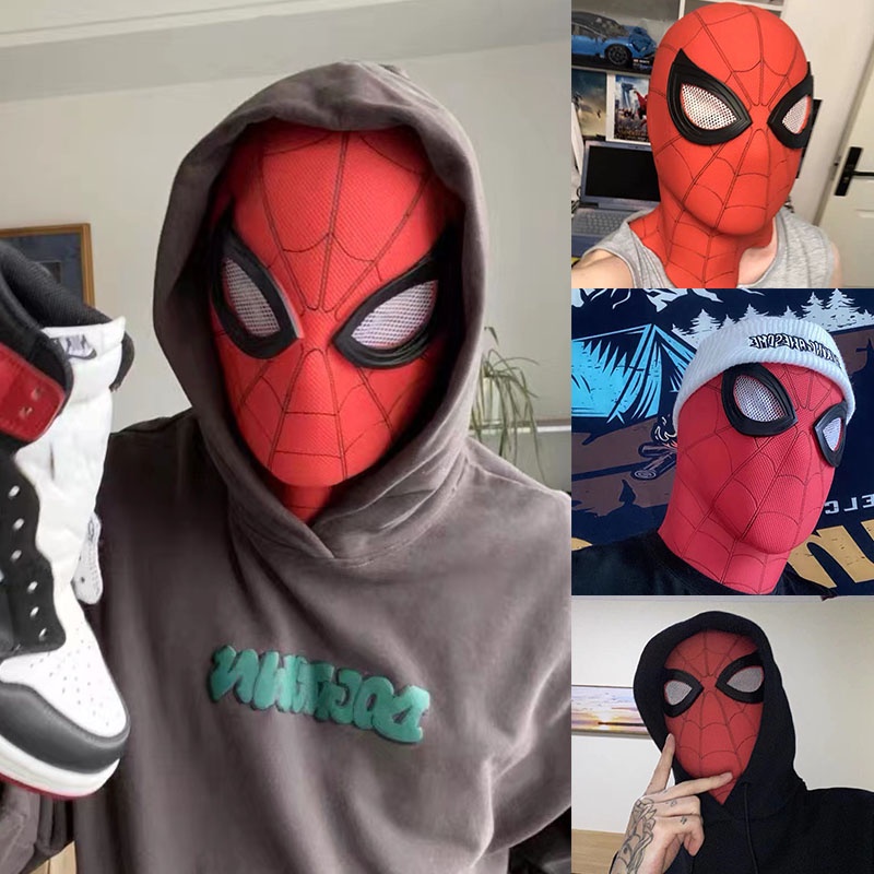 Múltiples Estilos Spiderman Spider Man Miles Morales Máscara Elástica  Disfraz De Adulto Cosplay