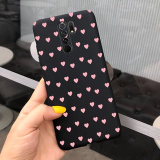 Xiaomi Redmi 9T 9 9C caso cubierta lindo corazón esmerilado mate