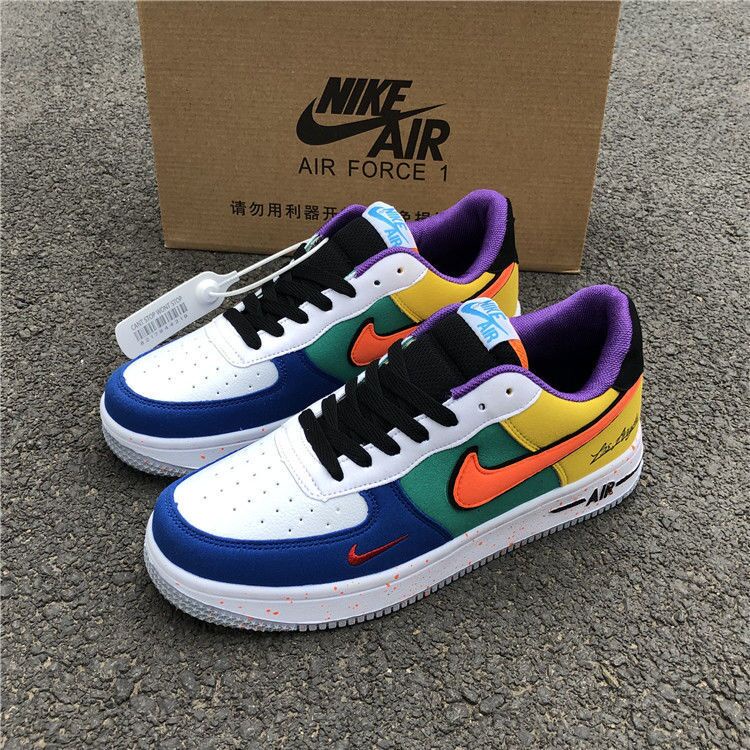 Nike air force 1 Ready Stock Flat Low What The LA Cover Sneakers Hombres Mujeres Deporte Baloncesto Zapatos