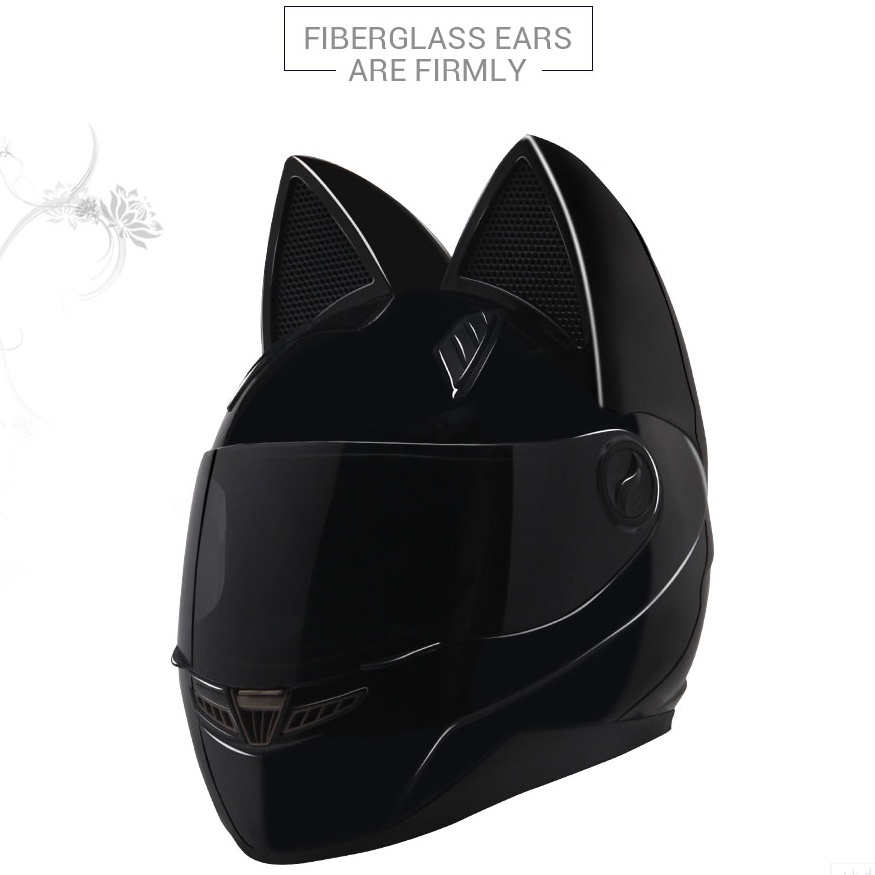 Casco para moto gato sale