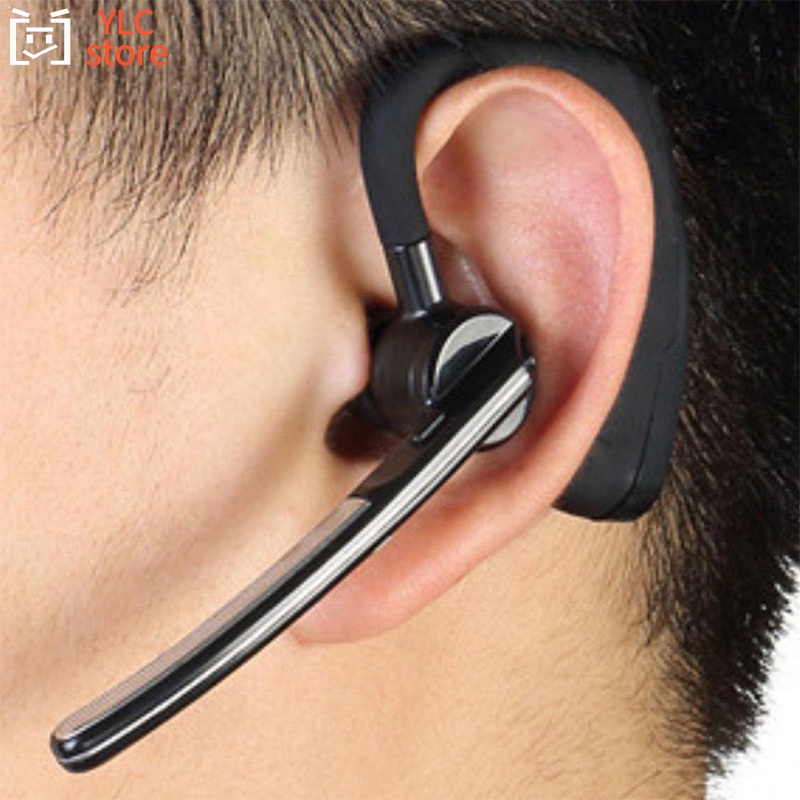 Auricular estéreo a mono con micrófono y control, auriculares con cable de  una oreja con gancho sobre la oreja y estuche para teléfonos celulares