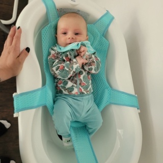 Almohada para bañera ajustable para recién nacido, cojín para asiento,  estante para ducha de bebé, alfombrilla antideslizante para red para baño  de