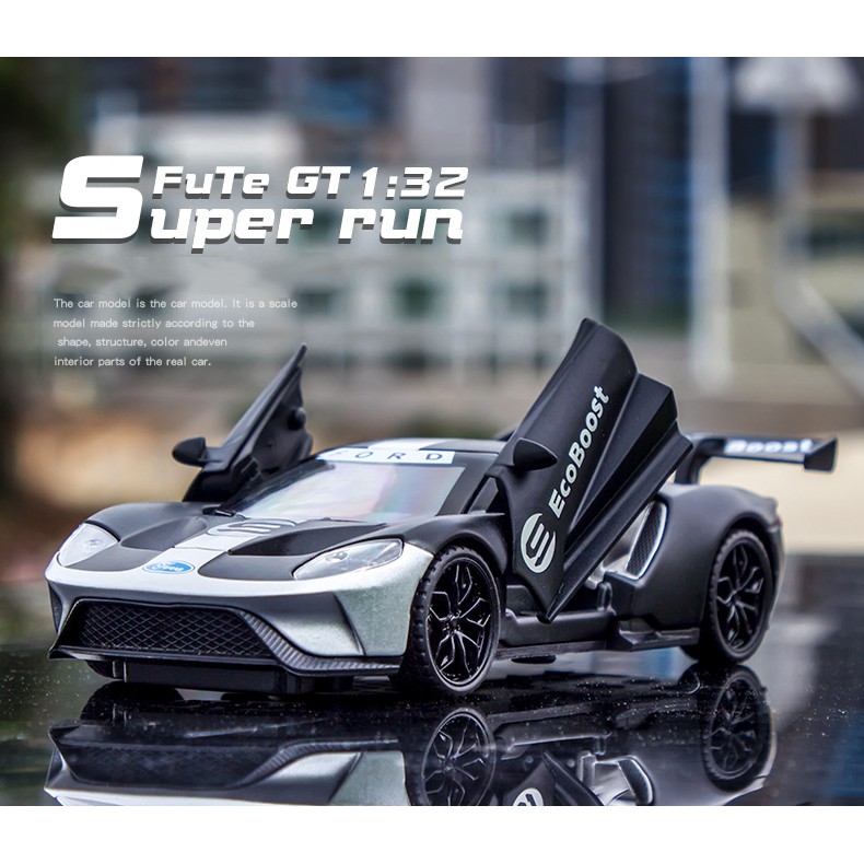 1/32 Ford GT Modellauto – Zinklegierung, Mit Sound & Licht, Pull-Back Funktion, Für Kinder 3-10 Jahre