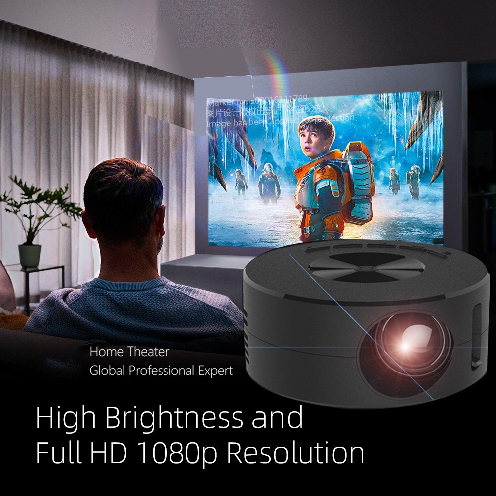 MINI Proyector Smart TV WIFI Portátil Cine En Casa YT200 Sync