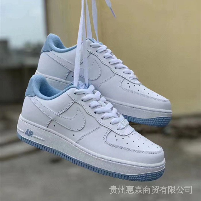 Nike Air Force One AF1 Leche Blanco Azul Mujer casual Zapatos Zapatillas k822 | Shopee Colombia