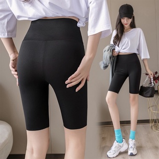 Leggings cortos de mezclilla para mujer, de imitación, para yoga,  entrenamiento, pantalones capri de cintura alta, elásticos, pantalones  atléticos 