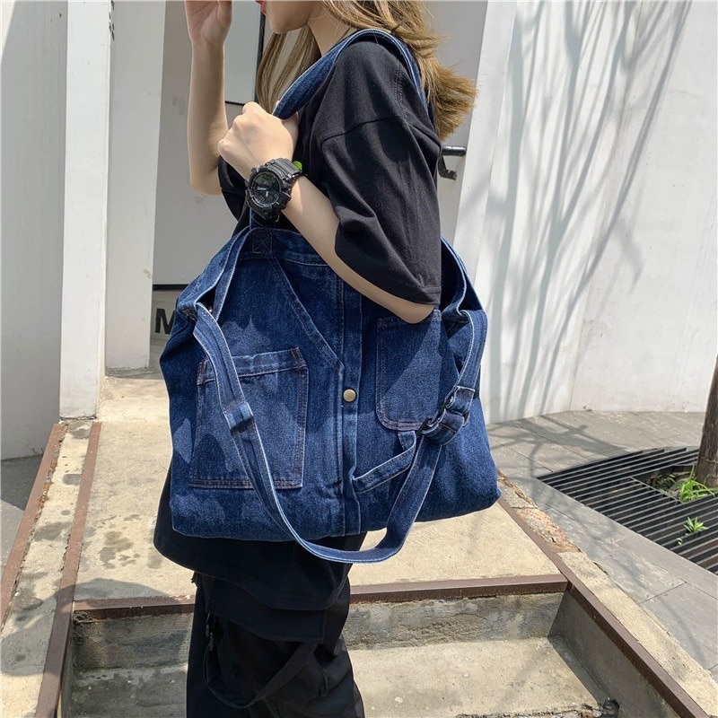 Denim Top handle Bolsos Para Las Mujeres Casual Jeans Bolso De