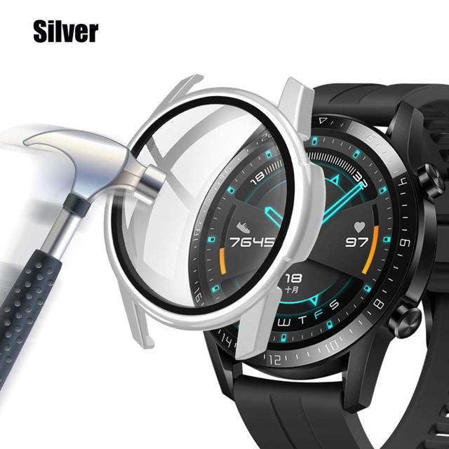 Vidrio Funda Para Huawei Watch GT 2-2e 46 Mm/42 Cobertura Completa  Parachoques Protector De Pantalla Templado Gt2e Gt2 Cubierta