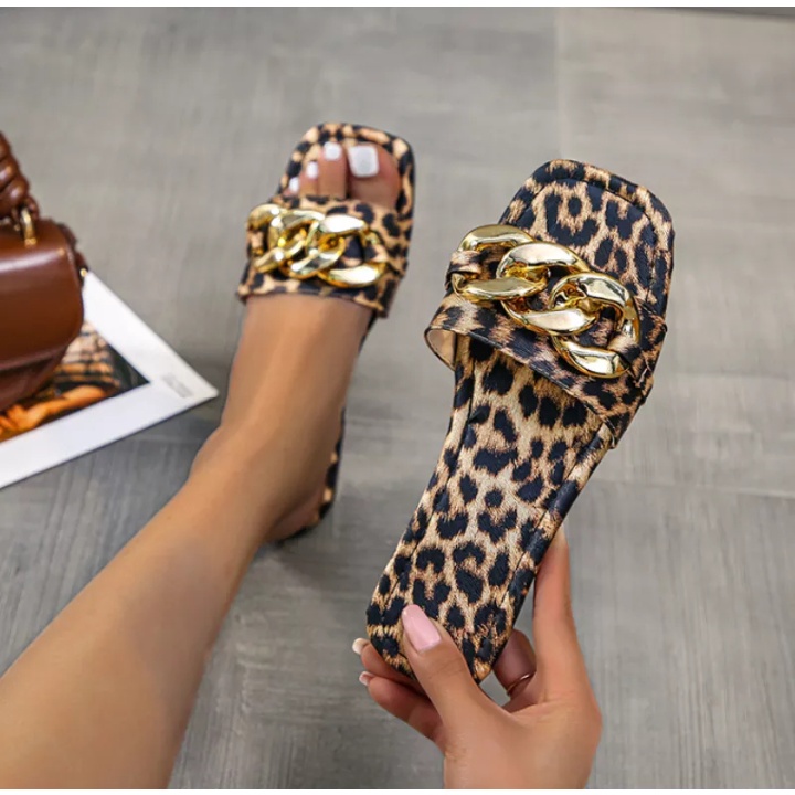 ltimas Sandalias De Leopardo Para Mujer Shopee Colombia