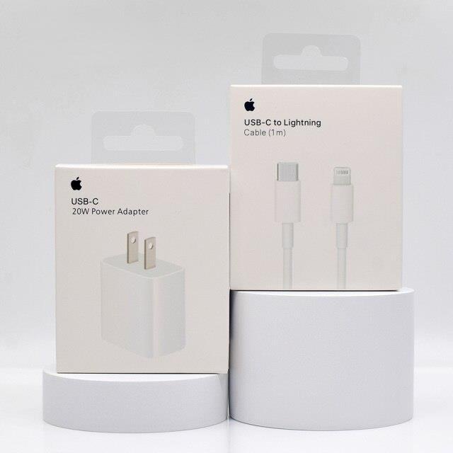 Cargador Original Apple 20w PD Carga Rápida Usbc A Lightning Para