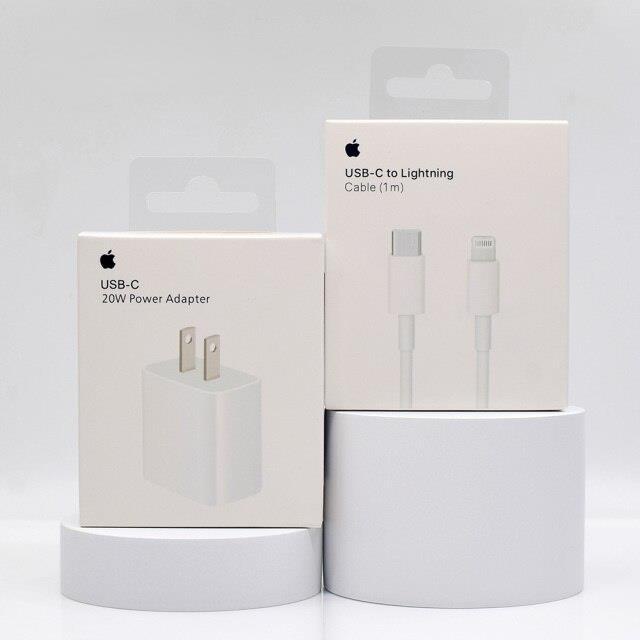 Apple IPhone Lightning Cable Cargador 20W USB-C Adaptador De Alimentación  1m/2m PD Carga Rápida