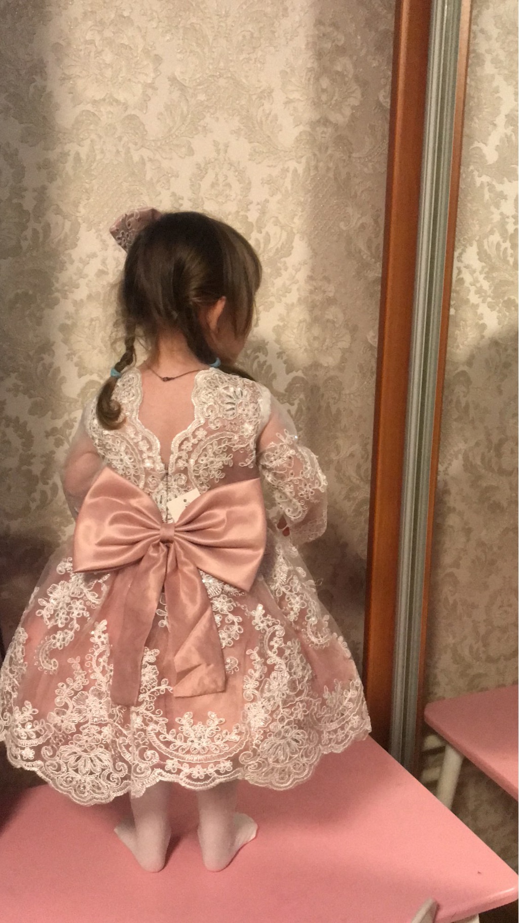 Kimi ๑ Bebé Niña Vestido De Encaje Blanco Puro Sin Mangas + Diadema 2Pcs  Conjuntos Dulce Color Sólido Dobladillo De La Princesa Vestidos De Bautismo  Para 0-24 Meses