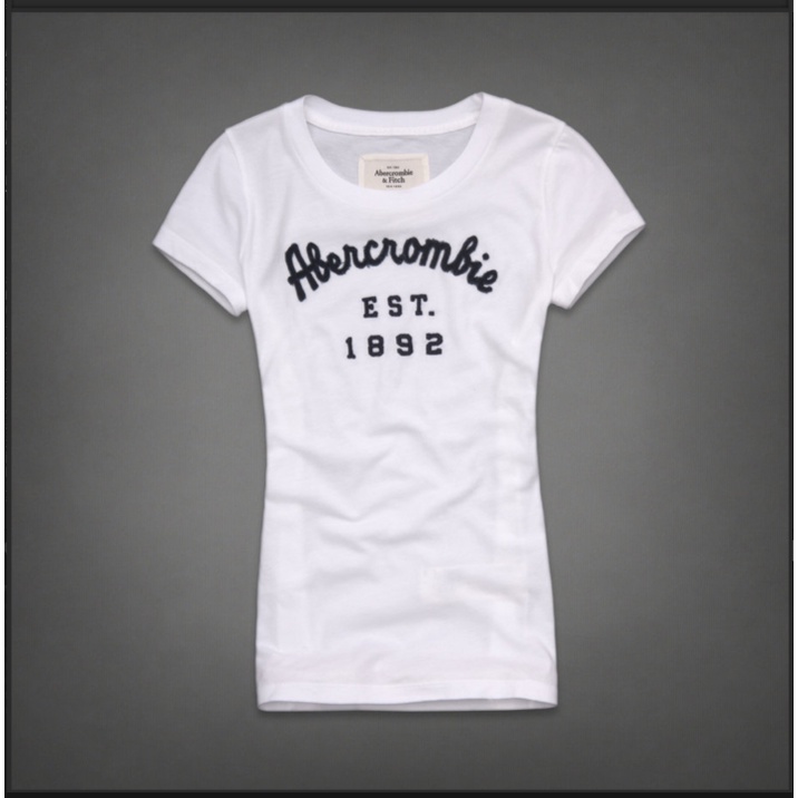 Asesor mueble Independencia Abercrombie Fitch Camiseta De Manga Corta De Las Mujeres De Cuello Redondo  De Media De Algodón De Fondo Camisa Marea | Shopee Colombia