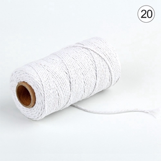 2mm 100M Colorido Hilo Hecho A Mano Artesanía DIY Beige Retorcido Algodón  Macrame Cordón Cuerda Hogar Decoración Textil