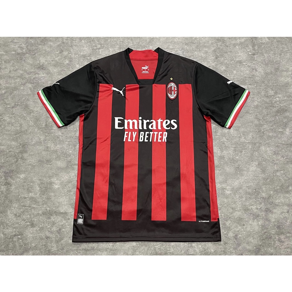 AC Milan 22 23 Nueva Camiseta De Futbol En Casa Uniforme Campeon Ventiladores kit Disponible stock s 2xl Shopee Colombia