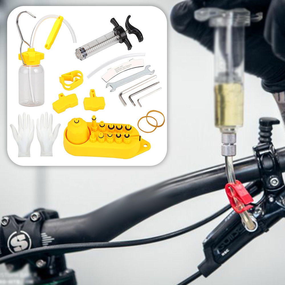  Kit de purga de freno, purga de bicicleta hidráulica de freno  de disco para Shimano, para MAGURA, para TEKTRO, para herramientas de  reparación de frenos de bicicleta serie SRAM : Deportes