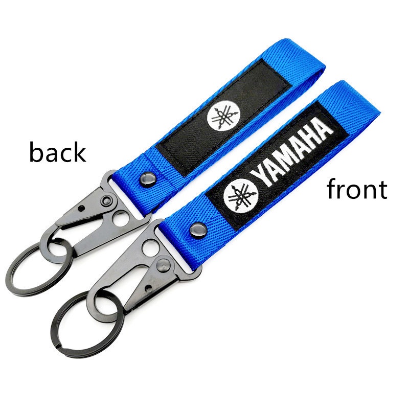 Llavero Bordado De Poliéster Para Moto Yamaha, Con Hebilla, Azul, Diseño Exclusivo Y Llamativo, Para Llaves Y Accesorios
