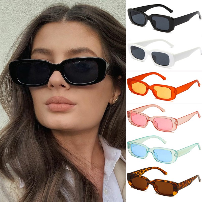 Gafas De Sol De Marco Cuadrado Colorido Unisex Vintage Mujeres Moda Conduccion Pequeno Rectangulo Glases Al Aire Libre Salvaje UV400 Retro Hombre Mujer Para Hombres Tendencia Shopee Colombia