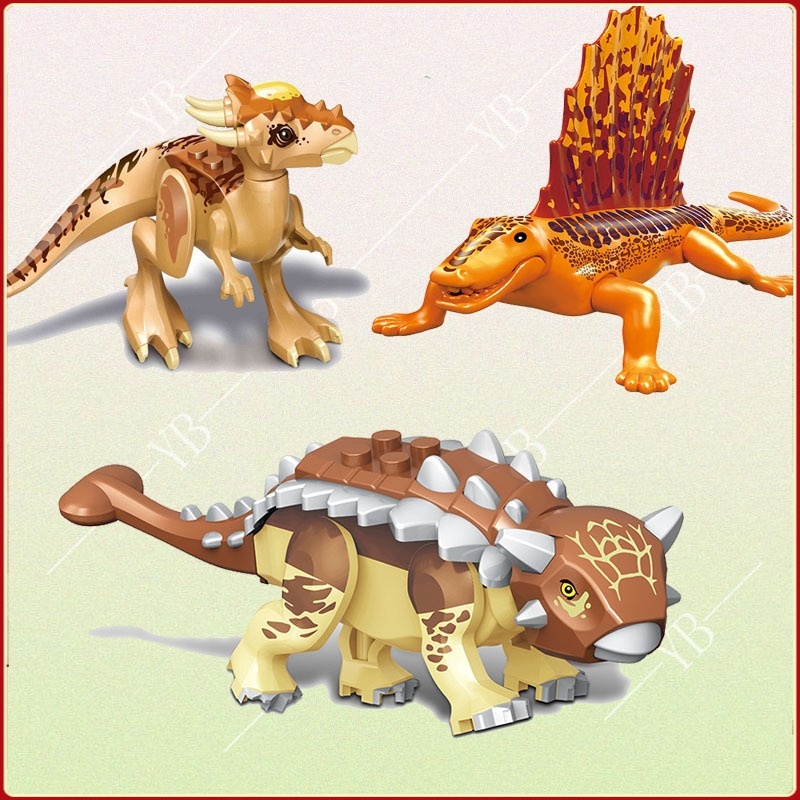 Bloques De Construccion Juguetes Jurasico Dinosaurio Pachycephalosaurus Ankylosaurus lego jurassic Mundo