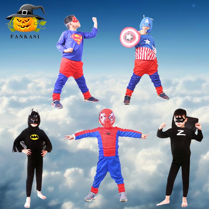 Disfraces De Halloween Para Niños Capitán América Superman Batman 