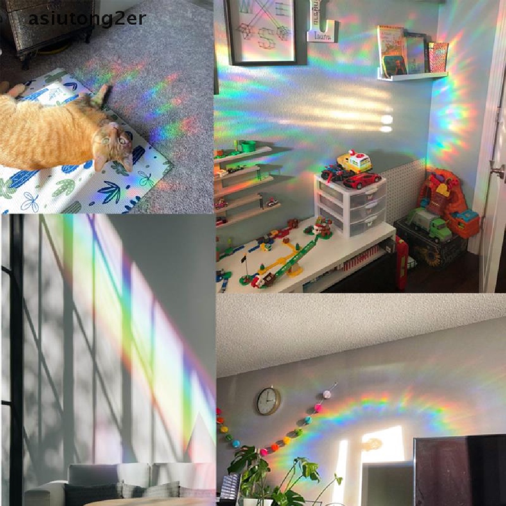Adhesivos Cristales 28 Pegatinas Anticolisión Para Ventanas - Arcoíris Prismático, Protección Aves Vinilo Cristal