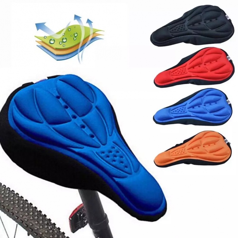  Hapili Cojín de asiento de bicicleta, funda acolchada de gel  para bicicleta estacionaria de interior y ciclismo al aire libre, cojín de  asiento de bicicleta para hombres y mujeres, cómodo, accesorios 