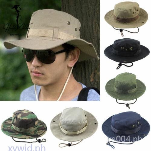 Sombrero de sol para hombre, sombrero de cubo de camuflaje con