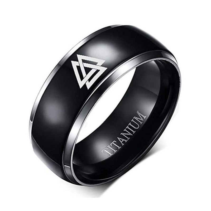 Anillo de titanio negro para hombre hotsell