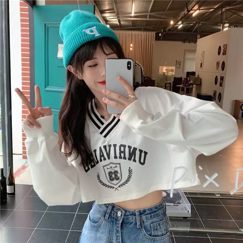 Sueter corto para mujer crop sweater crop mujer contemporaneo sin rivales CROPE CROPE mujer crop sweater talla M L XL Shopee Colombia
