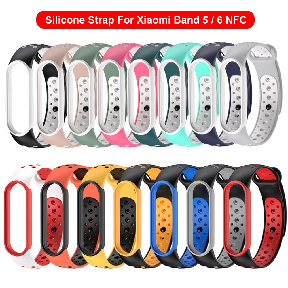 Funda suave para reloj Xiaomi Mi Band 6, 5, 4 y 3, correa de silicona  transpirable