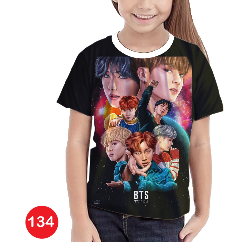 BTS - Conjunto de camiseta y pantalones unisex BTS para niñas, A7