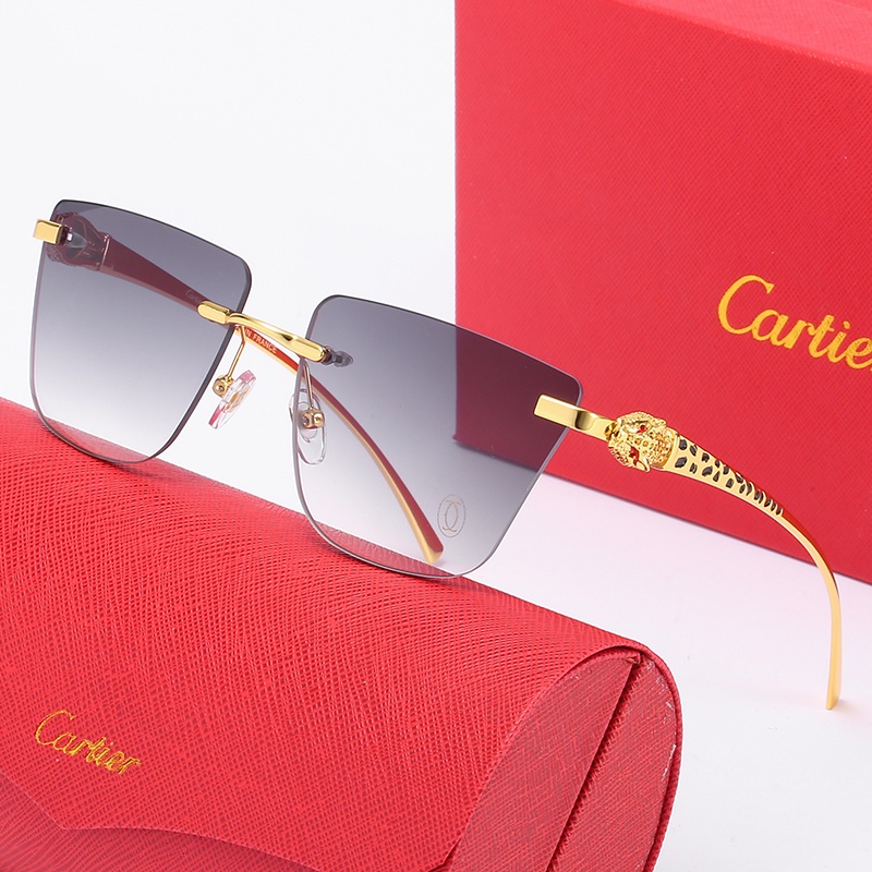 Gafas De Sol Cartier Con Cabeza De Leopardo Para Hombres Y Mujeres