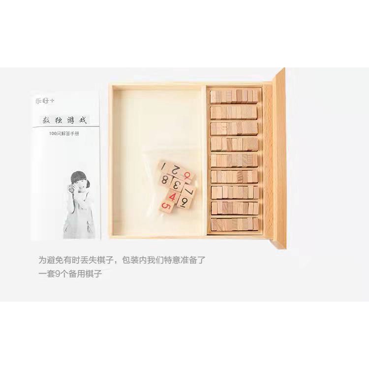 TOYANDONA Juego De Sudoku De Madera Con Fichas Deslizantes – Tablero Compacto De 22x22 Cm, Juguete Educativo De Lógica Y Matemáticas Para Niños Y Adultos