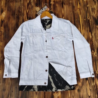 PUTIH Original Nueva Chaqueta Vaquera Levi White Para Hombre