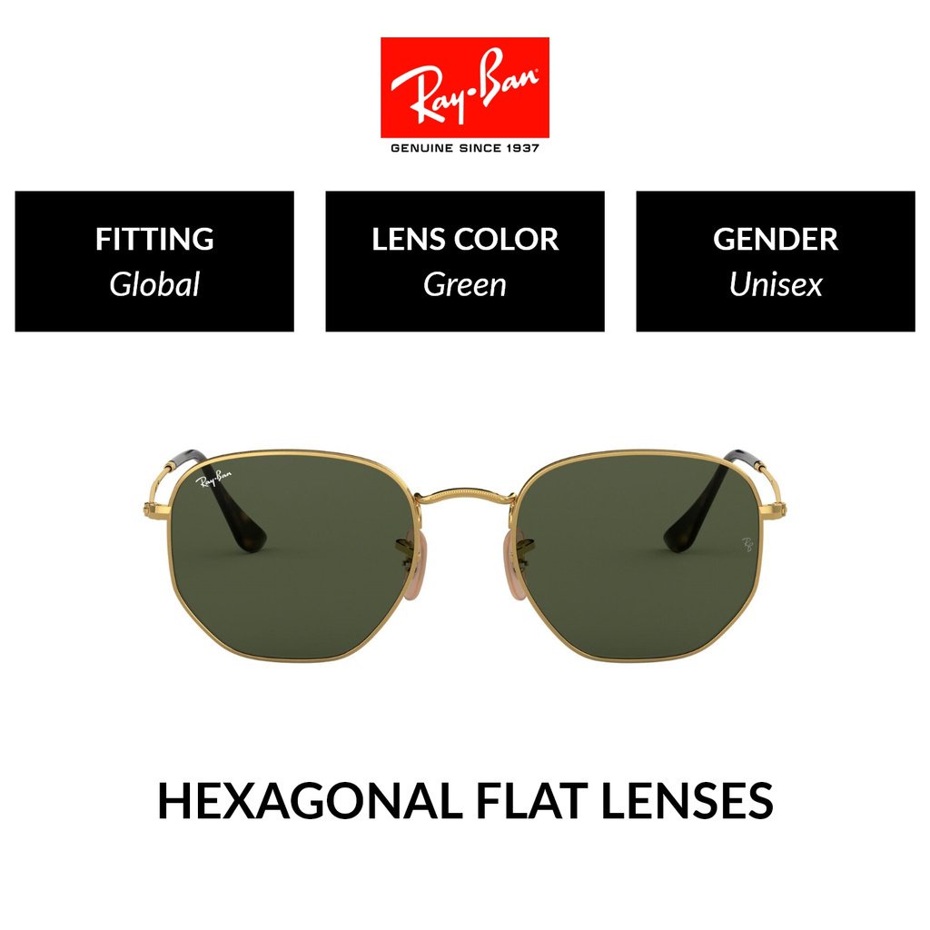 Productos spot Ray Ban hexagon rb3548n 001 unisex Global fit gafas de sol talla 51mm Shopee Colombia