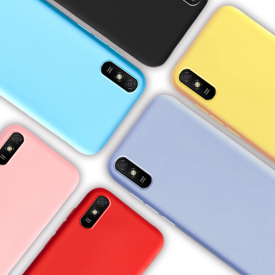 Xiaomi Redmi 9A Funda de silicona ultradelgada TPU Funda azul