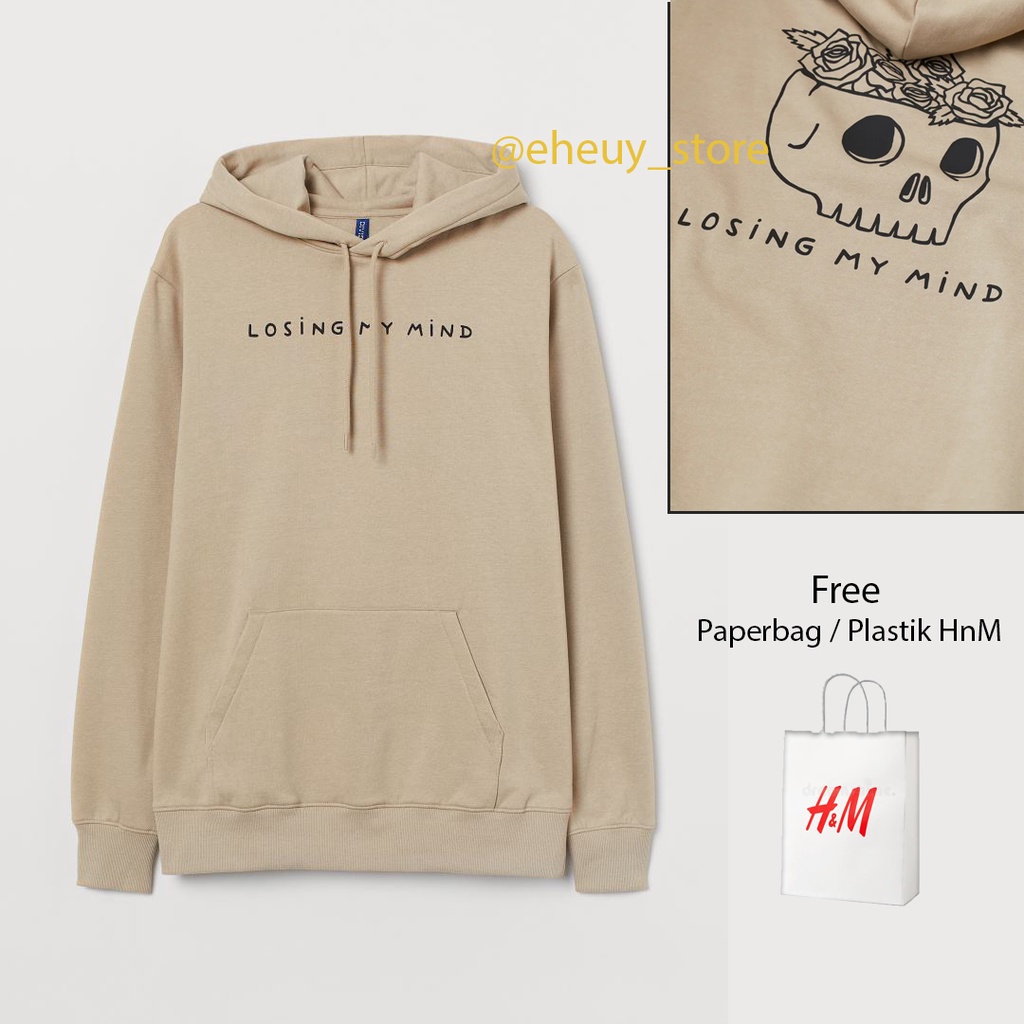 Sudadera con capucha H M lose my mind Cream para hombres y mujeres Hnm perdiendo sueter mi mente Shopee Colombia