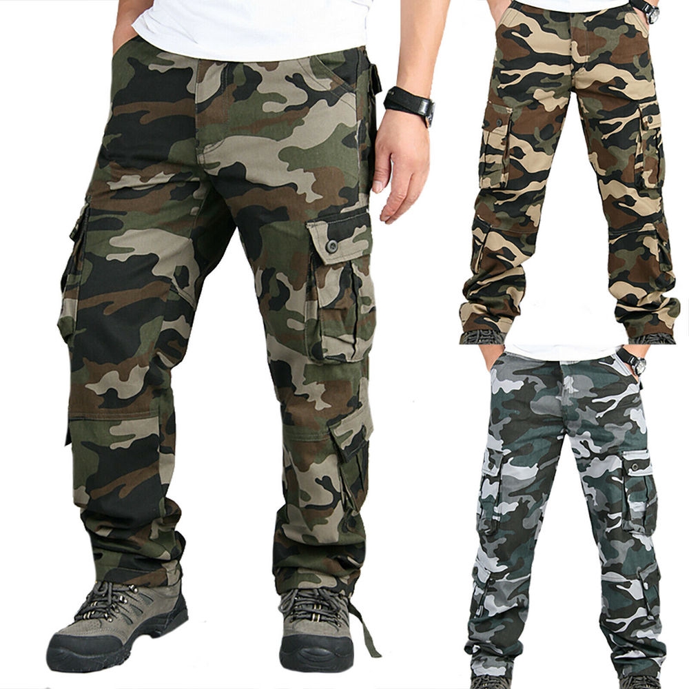 Pantalones De Carga De Camuflaje Para Hombre Estilo Militar