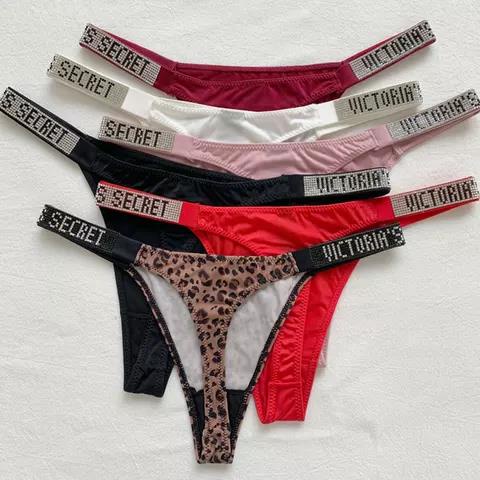 Victoria's Secret Letter Rhinestone Mark Set Ropa Interior Mujeres