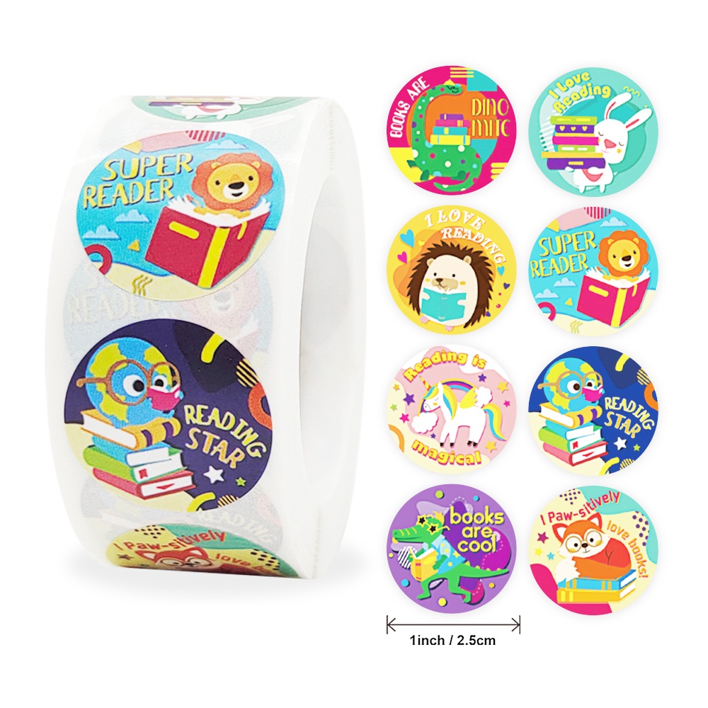 500 Piezas/Rollo De Cosechadora De 1 Pulgada Stickers Para Niños Moti ...