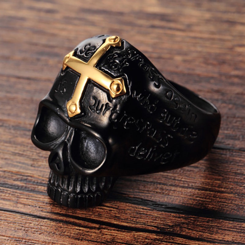 3 Anillo Hombre Vintage De Titanio Acero Inoxidable Regalo