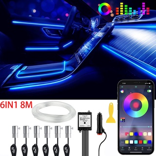 Tira de luces LED para debajo del coche, lámpara RGB de Color que fluye  debajo del tubo del coche, aplicación de Control inalámbrico, luz  decorativa de ambiente - AliExpress