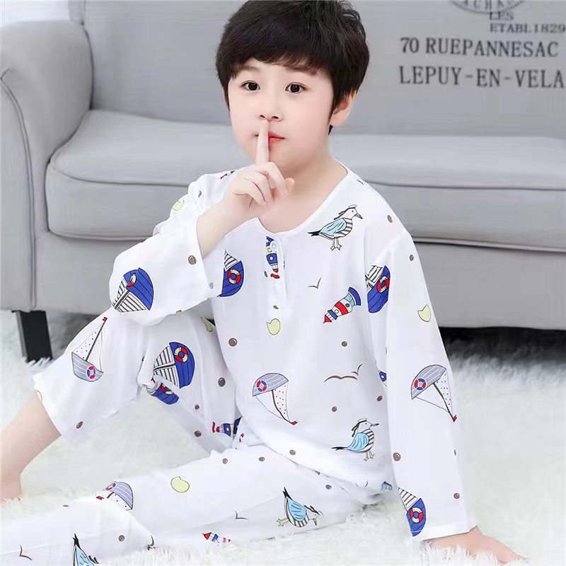 Pijamas para niñas adolescentes Nuevo otoño Ropa de manga larga para niños  Ropa de dormir para niños Pijamas de algodón Conjuntos para niños 9 10 12